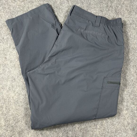 Lands End Men’s Tech Cargo Pant Charcoal Gray Size 42 Lightweight Stretch Waist - Picture 11 of 16